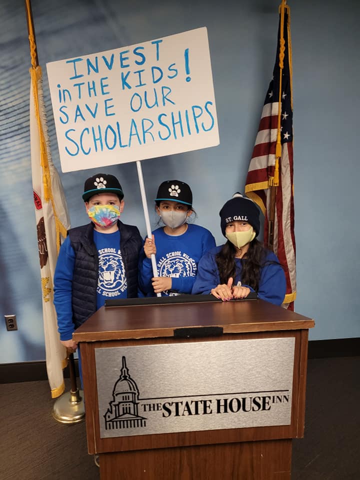 In 2021, school leaders, students, and families across the state who benefit from tax credit scholarships traveled to Springfield to ask legislators to protect the program from proposed cuts.